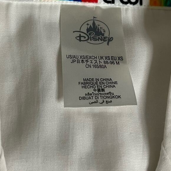 Disney World Parks 2022 Epcot 40th Anniversary Collard Button Woven Size XS - Picture 6 of 7